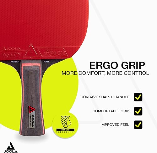 Miniatura 5 de JOOLA Duo Pro Juego de 2 Palas de Ping Pong - Palas Profesionales de Tenis de Mesa, Tres Pelotas Avanzadas de Ping Pong de Torneo de 3 Estrellas y