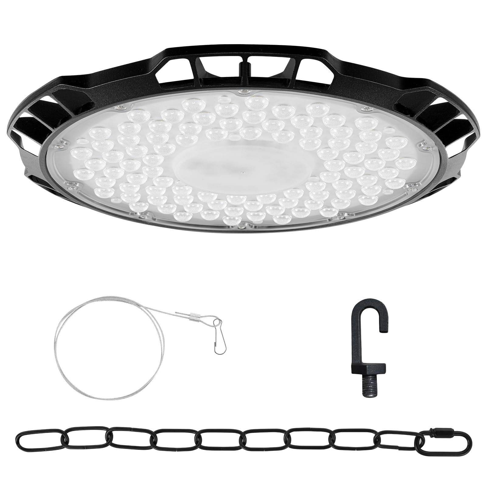 papasbox 2 lámparas LED de 500 W para taller, luz blanca fría, IP65, resistente al agua, lámpara de taller, iluminación de salón, lámpara industrial