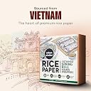 Urban Platter Square Rice Paper Sheets, 400g (Vietnamese Spring Roll Wrappers | Gluten Free | 22 cm each | Easy To Roll) gallery image