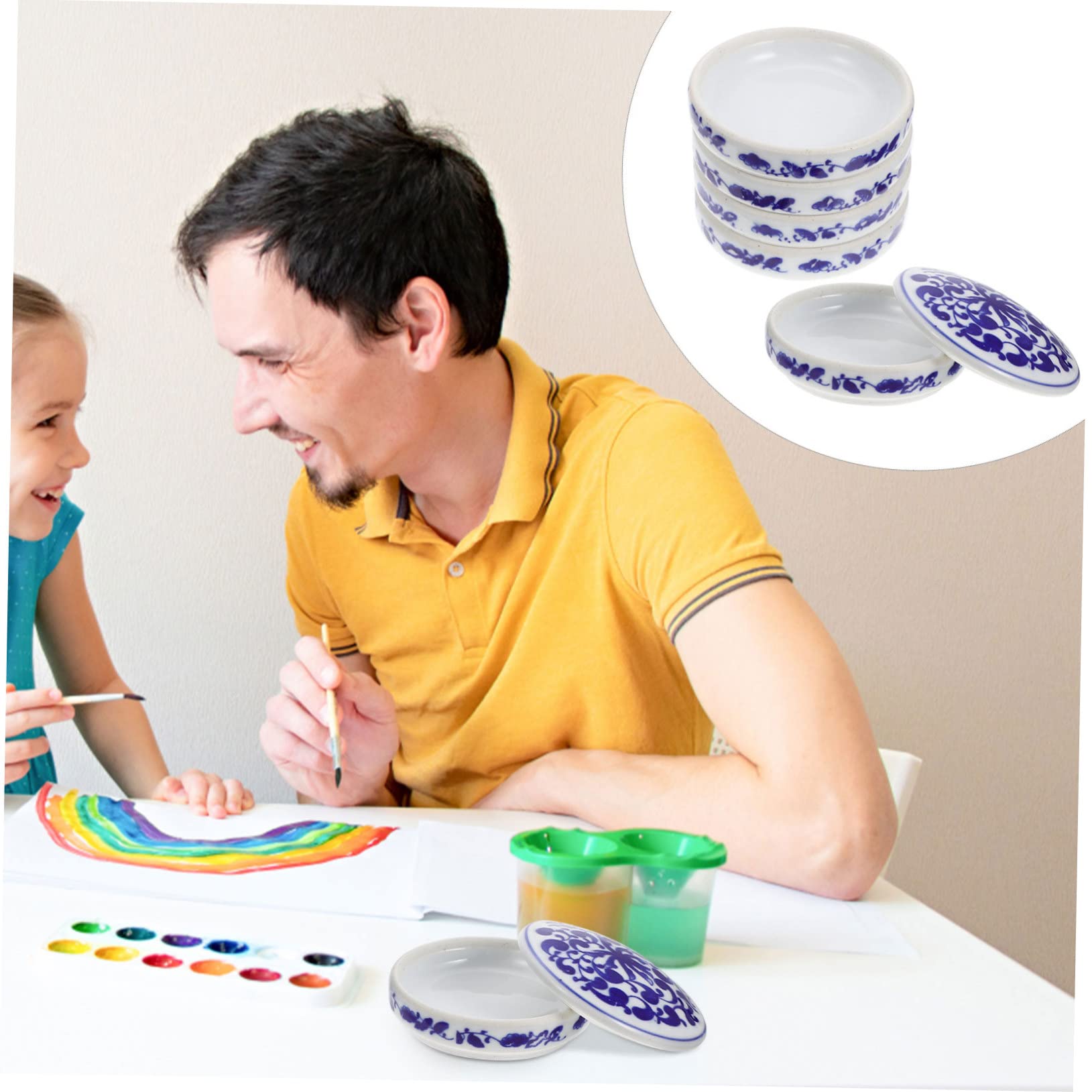 DOITOOL Portable Paint Palette Pigment Trays Chinese Palette for Sketching Art Classes