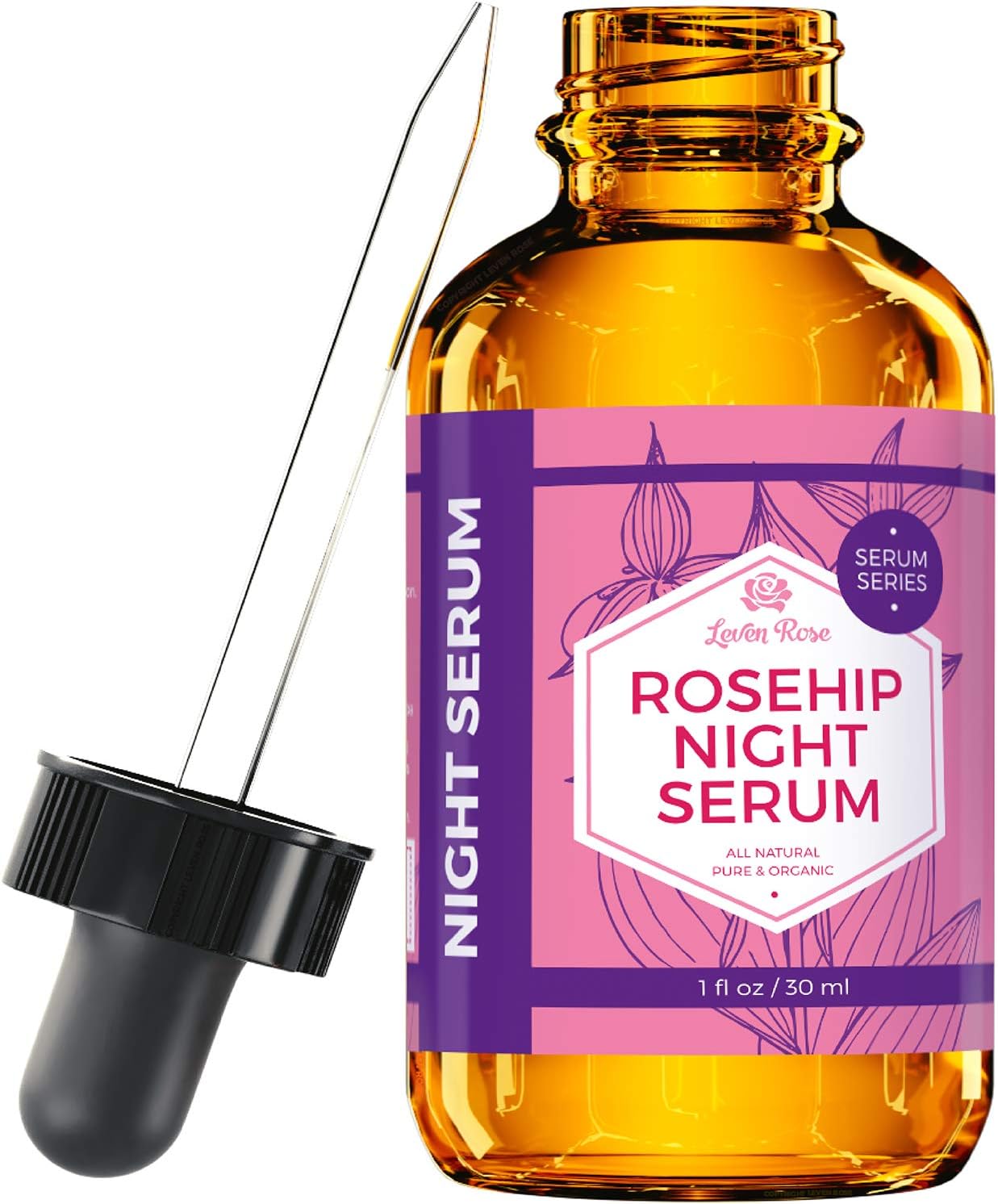 hip Oil Night Face Serum , 100% Pure Organic Natural Hip Oil Serum for Dry Skin 1 oz