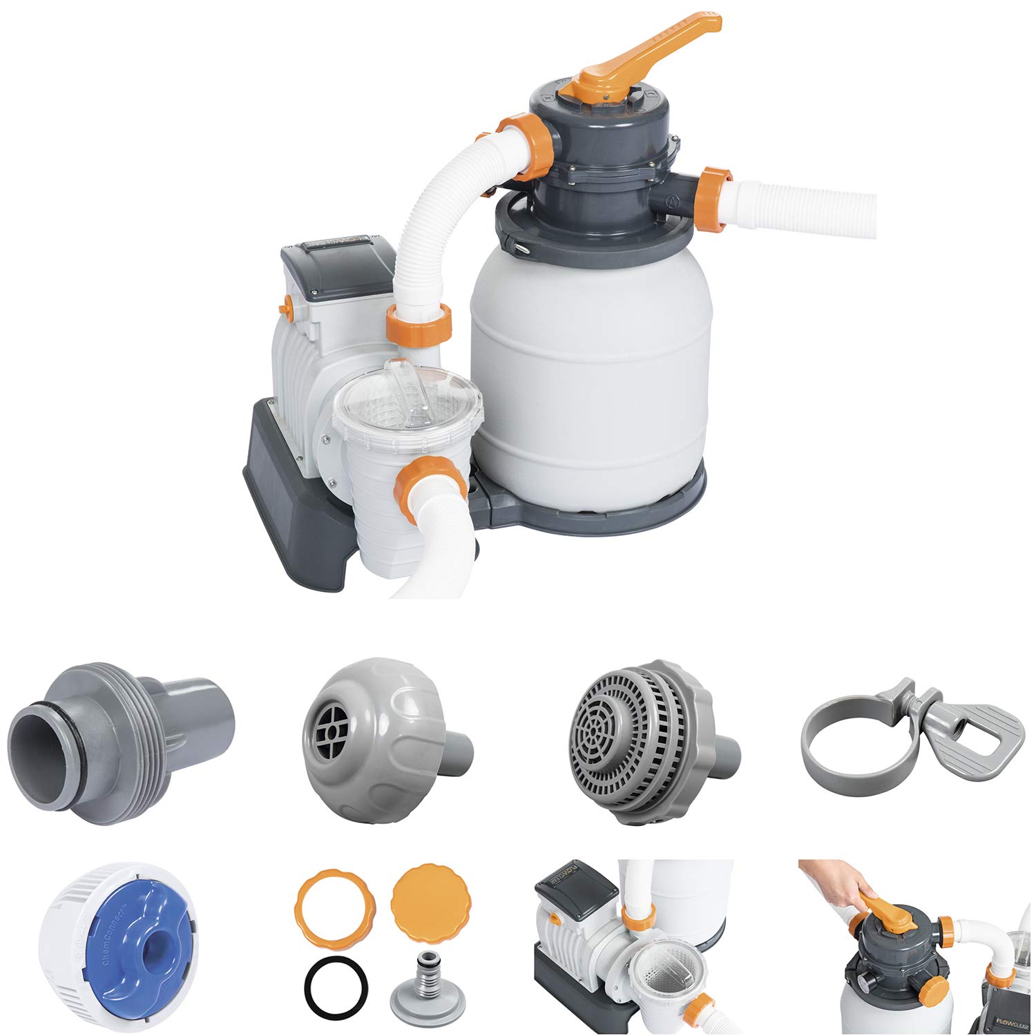 Bestway 58497 - Depuradora de Arena 5.678 l/h Conexión 38 mm