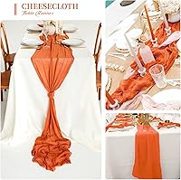 Vista 146 de Showgeous 10 Pack Baby Pink Cheesecloth Table Runner 10FT Long Semi-Sheer Gauze Table Runner Boho or Rustic Wedding Decor for Wedding Decor Arch