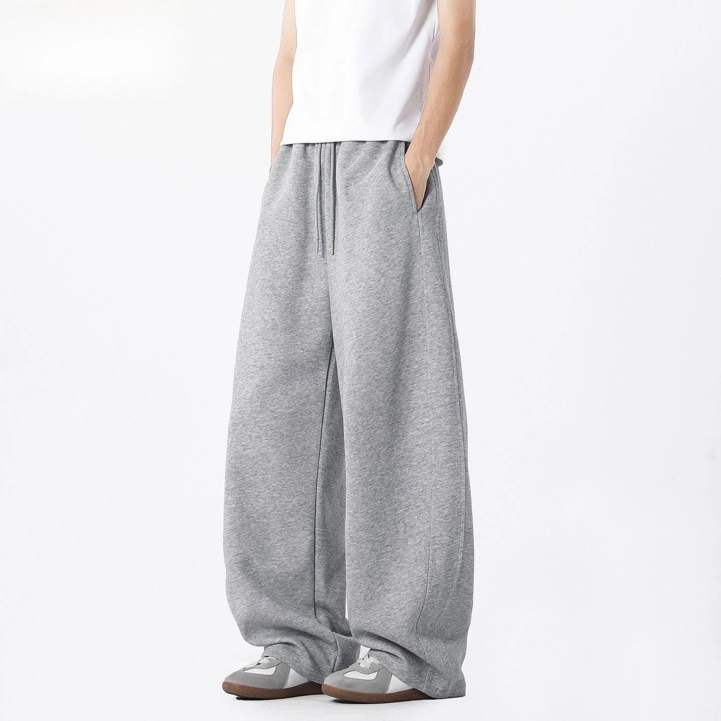 Heavyweight Sports Sweatpants for Men in The Summer of, Straightleg Casual Wideleg Long Pants