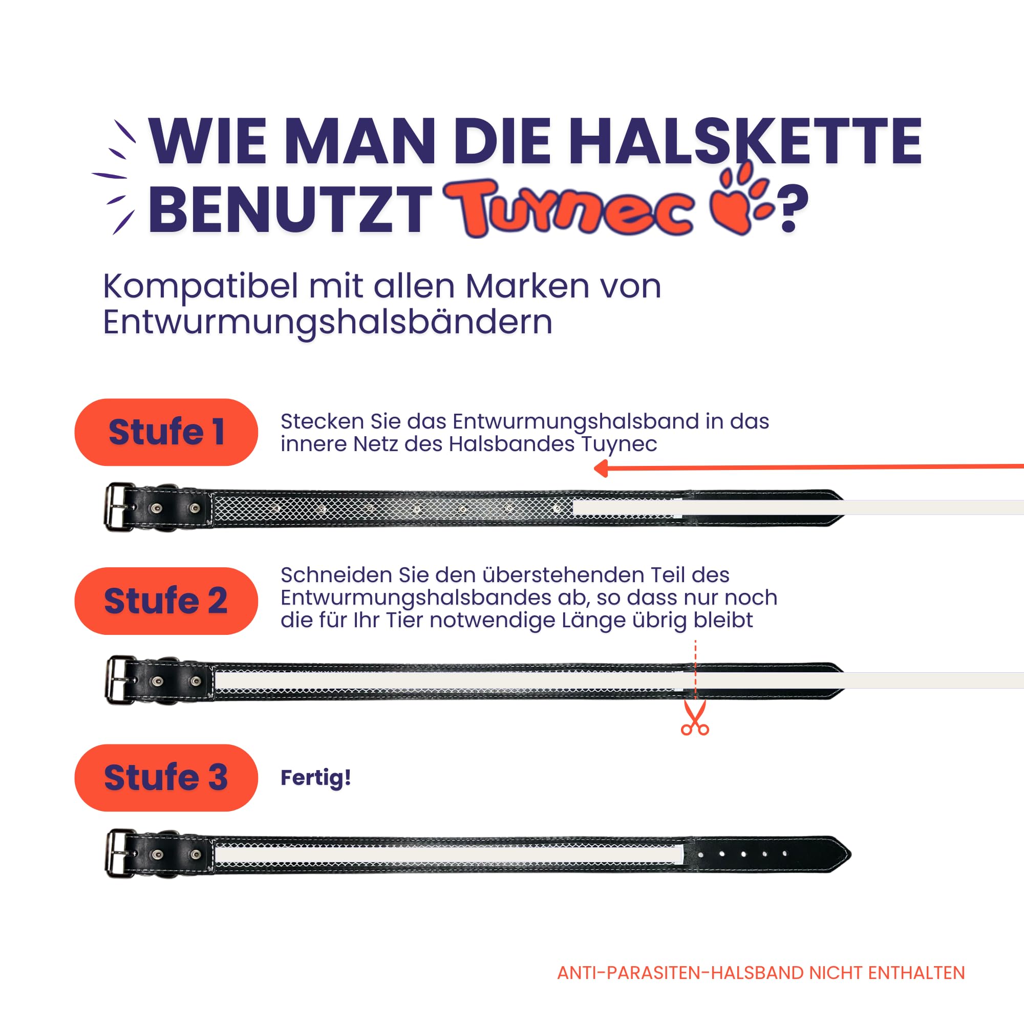 Hundehalsband Leder mit Schutznetz für Flohhalsband Hunde, Hundehalsband das schützt und die Lebensdauer des Zeckenhalsbands für Hunde verlänger