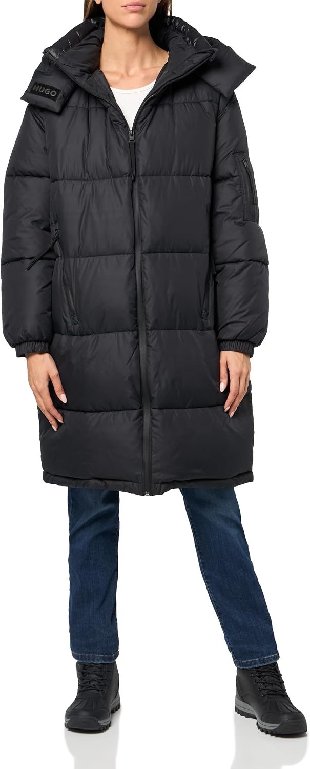 HUGO Women's Faridali Hooded Parka Puffer