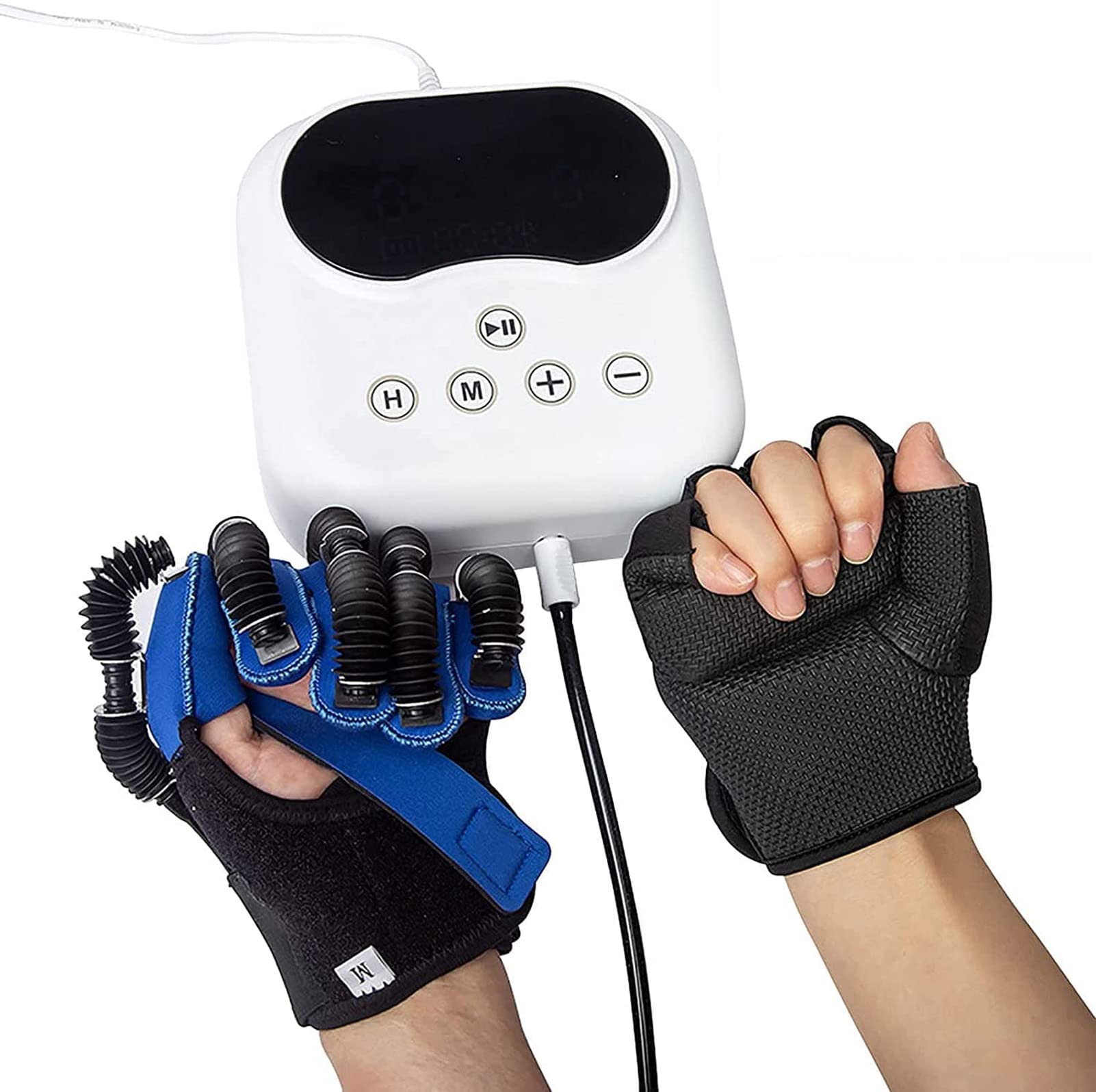 Dispositivo De Entrenamiento De Manos con Dedos, Guantes De Robot De Rehabilitación, para Entrenamiento De Corrección De Flexión De Dedos, Guantes De Asistencia para Férulas De Mano para Trazos