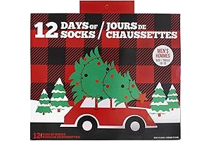 Gertex's 12-Day Holiday Sock Advent Calendar for Men in Sizes 10-13