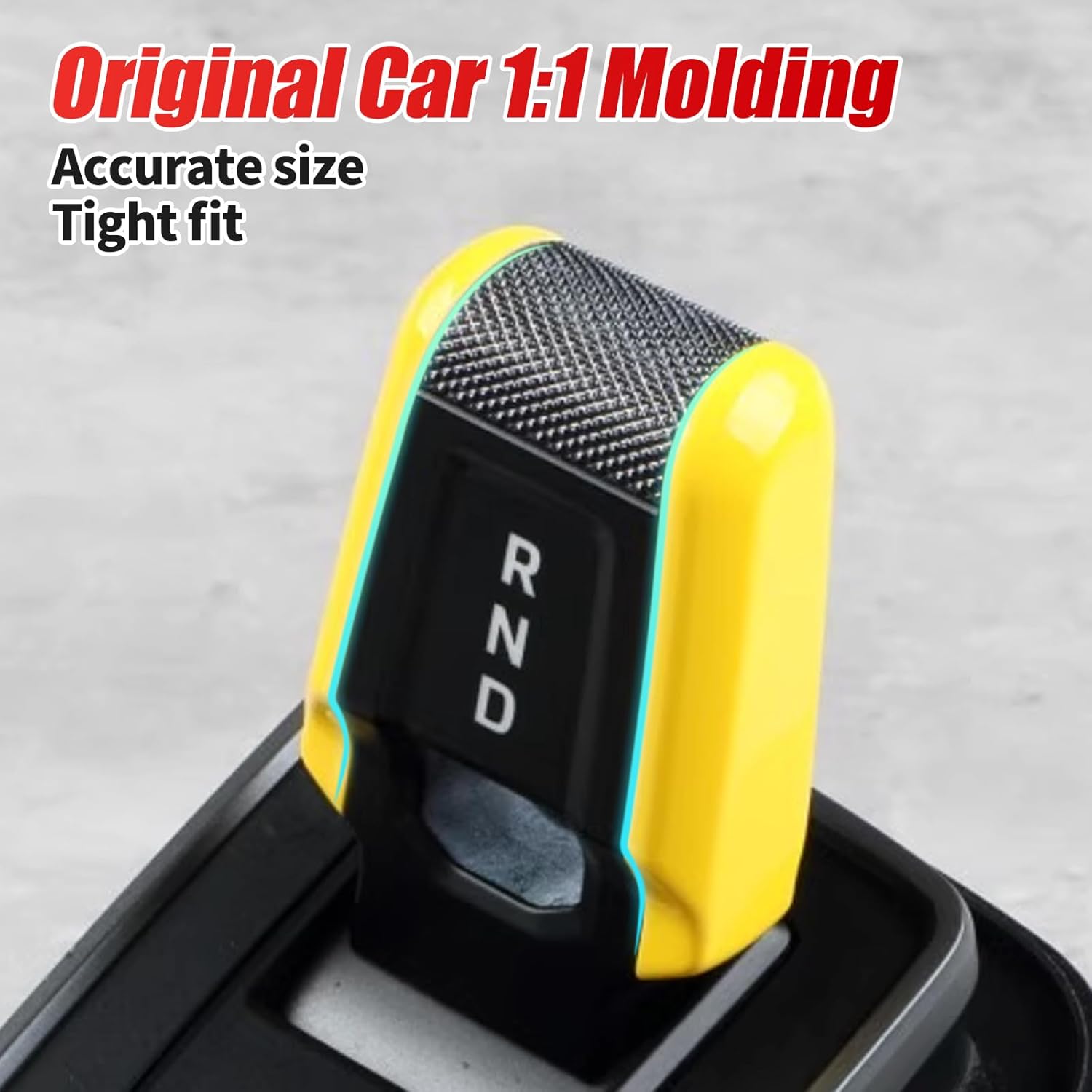 Gear Shift Knob Cover Side Parts Compatible with Porsche 911 992 2019-2023 Compatible with Porsche 911 Accessories Compatible with Porsche Gear Head (Yellow)