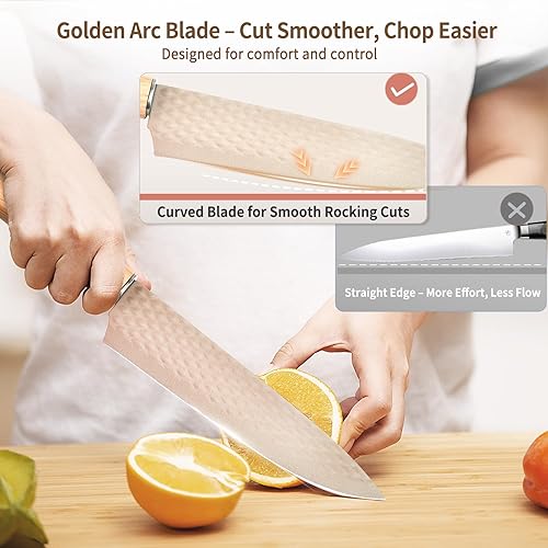 Miniatura 3 de Juego de cuchillos de cocina de 7 piezas con cuchillos afilados de chef y carne, juego de cuchillos multiusos antioxidantes para cocina, juego de