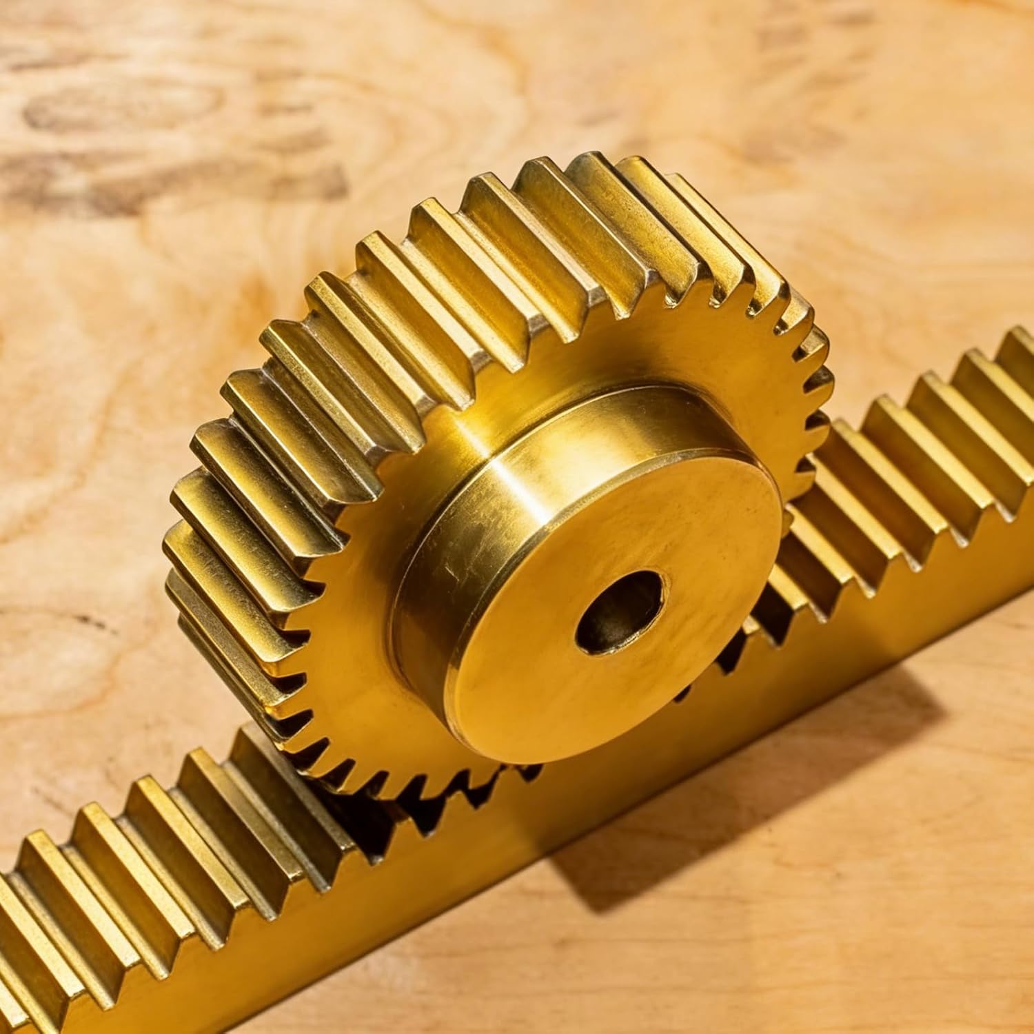 uxcell Brass Gear Rack, 0.5 Module 100mm x 6mm x 6mm Heavy Duty Straight Linear Spur Rack for Machines Automotive