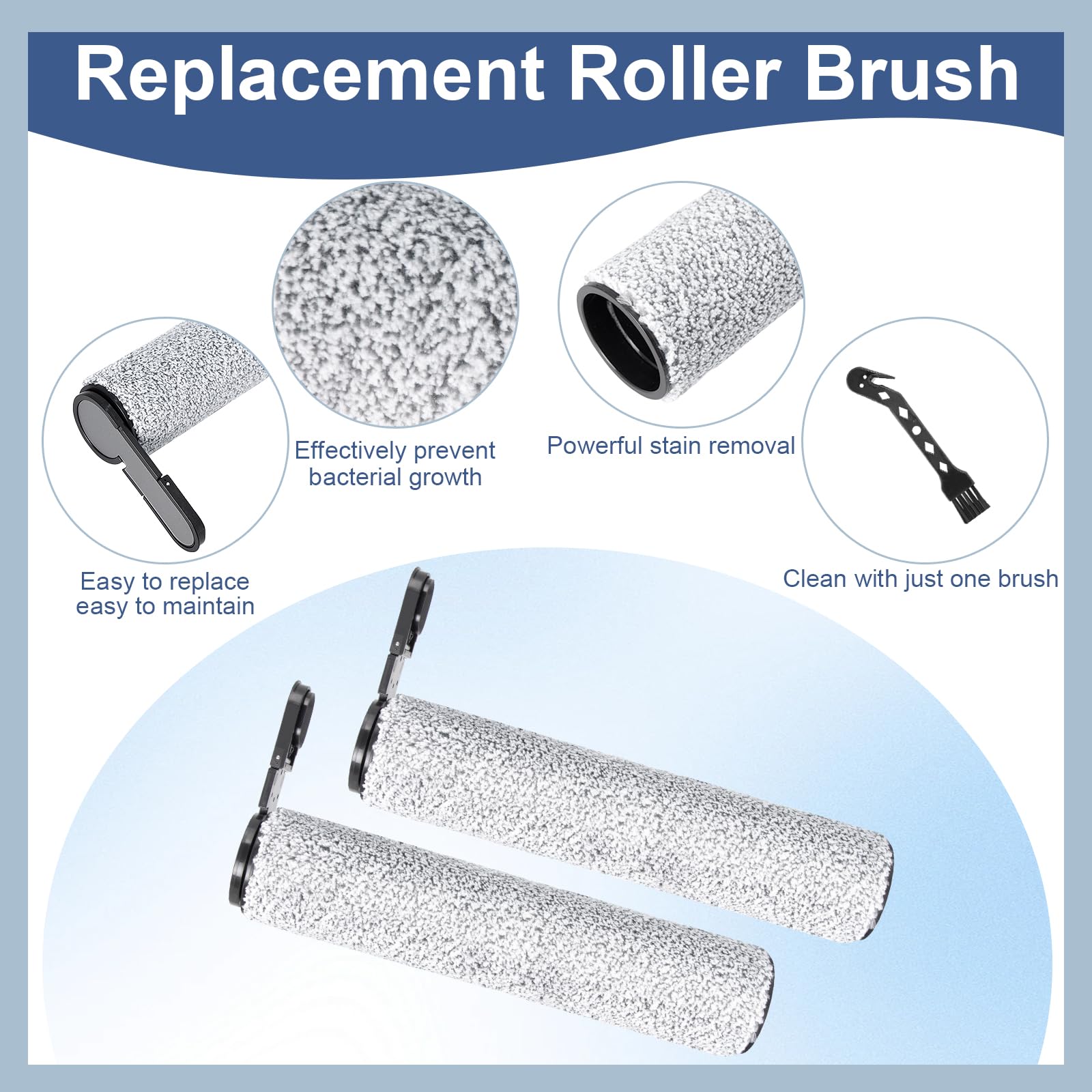 Rullo Spazzola di Ricambio e Filtro HEPA per Roborock F25 / F25 ACE/RT/LT/ALT/GT/GT Gen 2 / XT/ACE Combo/Combo/BX/Ultra/ACE Pro Aspirapolvere Accessori
