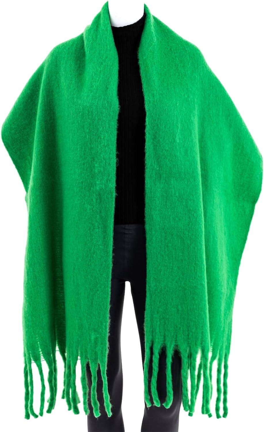 AUSEKALY Women's Scarf Big Colorful Thick Blanket Wrap Winter Oversized Warm Chunky Scarves Solid - Image 4