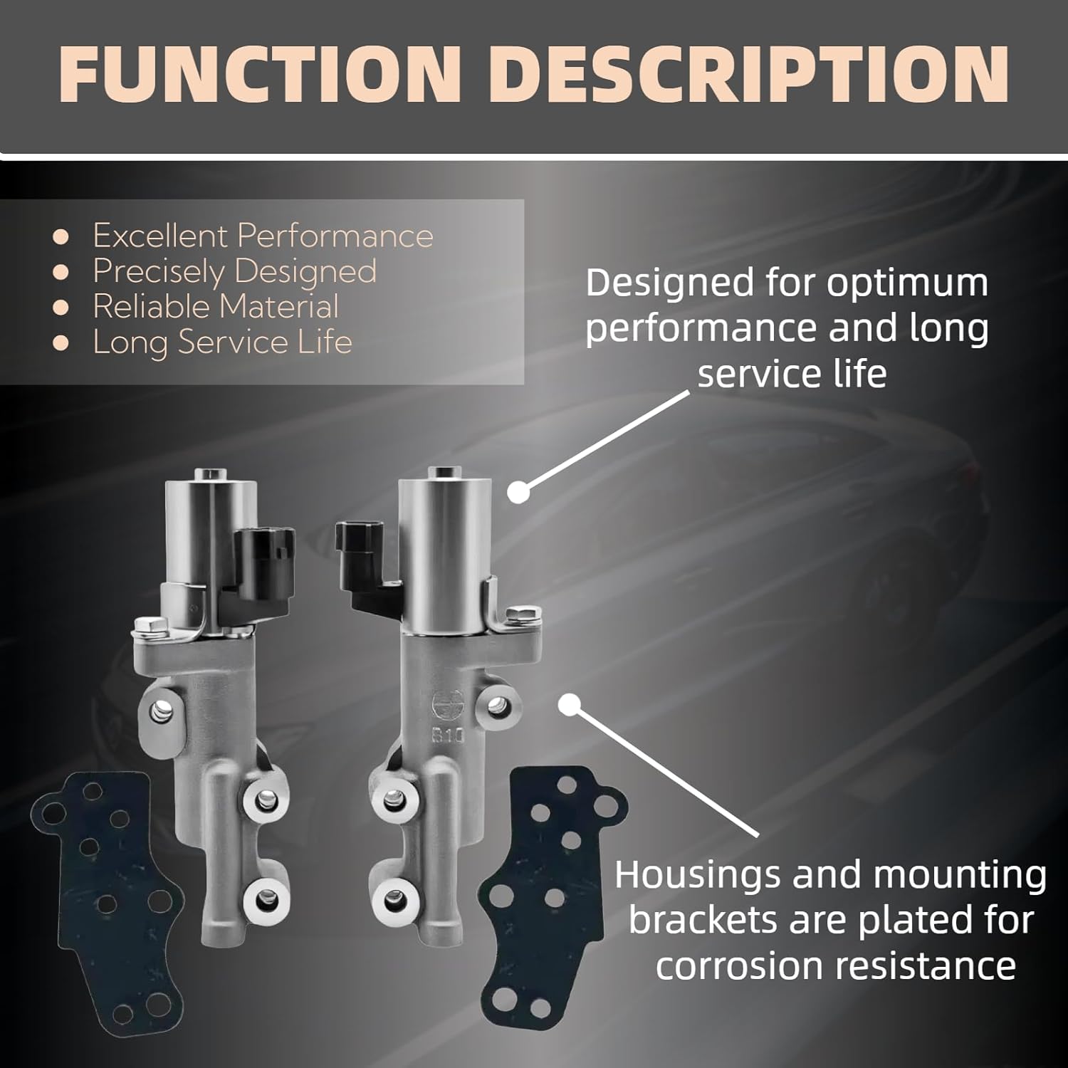 Engine Variable Valve Timing solenoid VVT Compatible with Altima Maxima Frontier Pathfinder Murano Xterra Quest I35 NV1500 NV2500 NV3500V6 3.5L (3498cc) V6 4.0L (3954cc)237962Y520 23796EA205