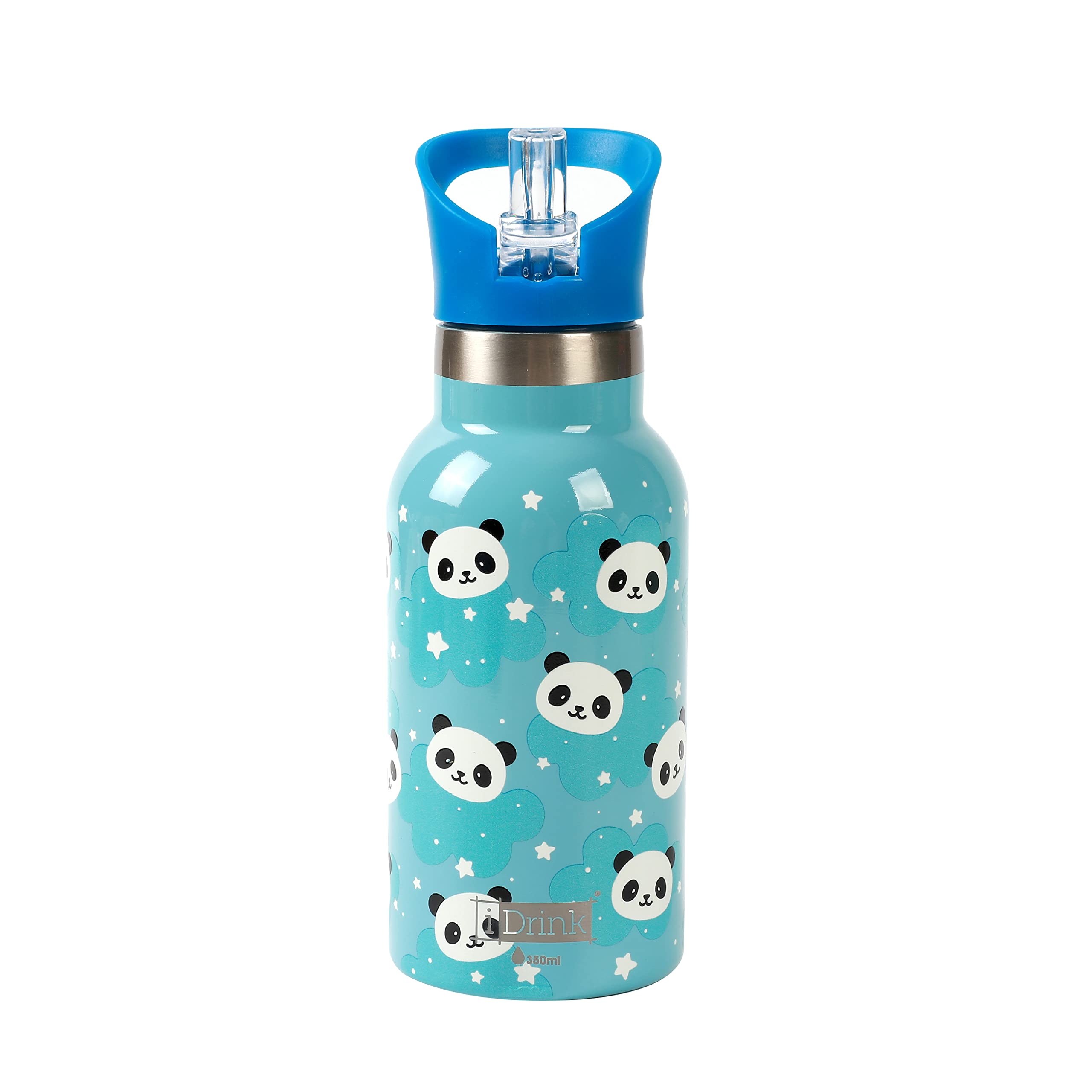 IDRINK® Revolutionary Kids’ Thermal Bottle, Double Walled, Stainless Steel, 350 ml Bottle Capacity (Panda)