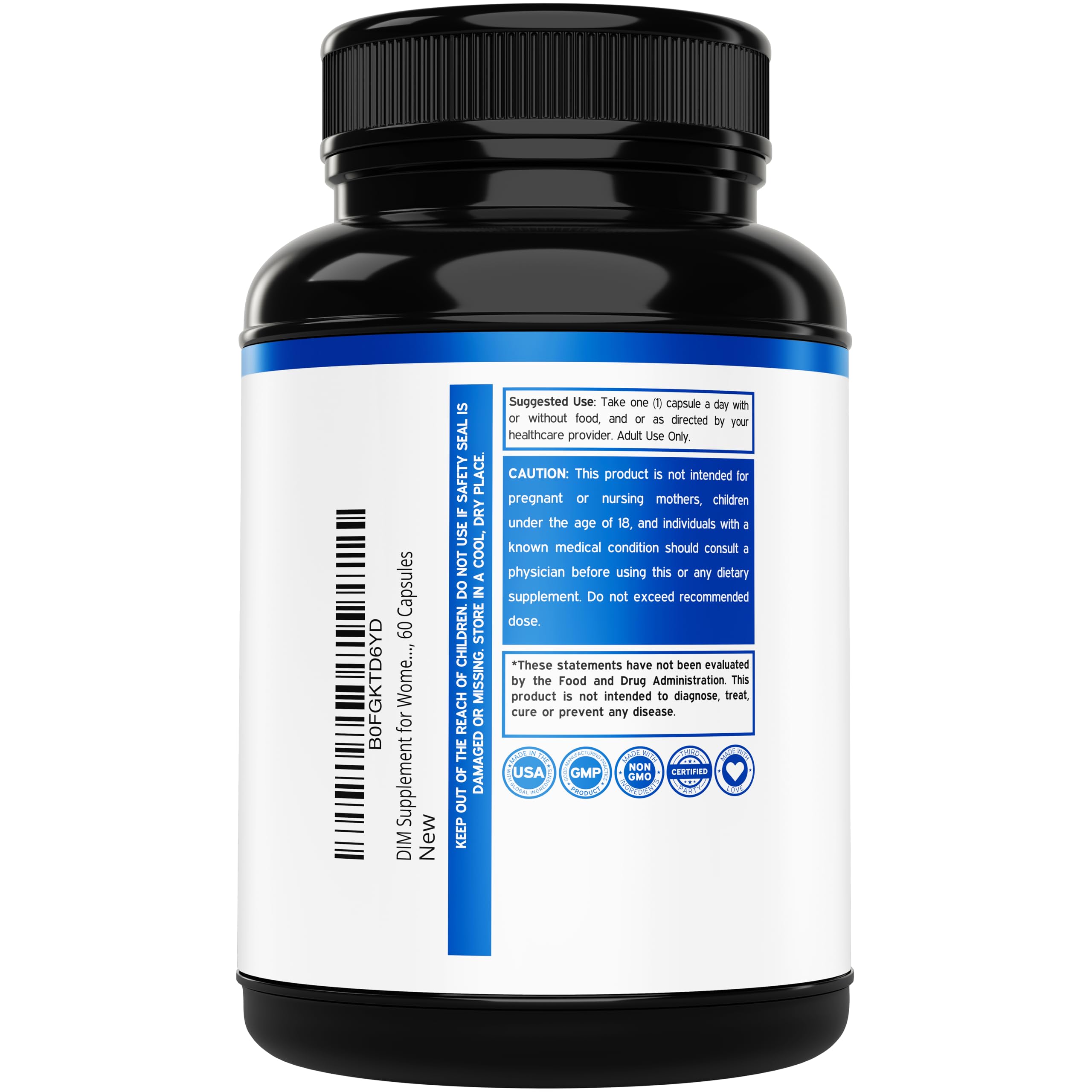 DIM Supplement 200mg for Women & Men, Estrogen Balance, 60 Capsules — Amazon image 3