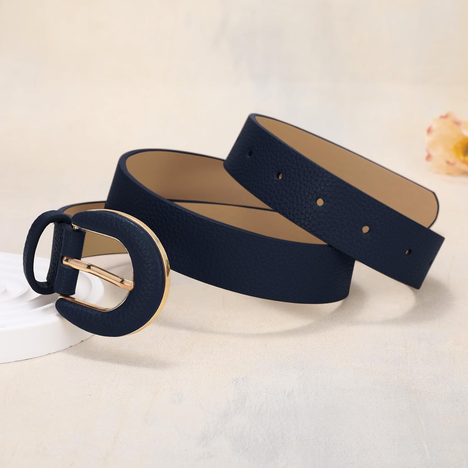 WHIPPY Women's Leather Belts for Jeans Pants Dress Black Leather Belts for Women Casual Fashion Ladies Waist Belts - Image 6
