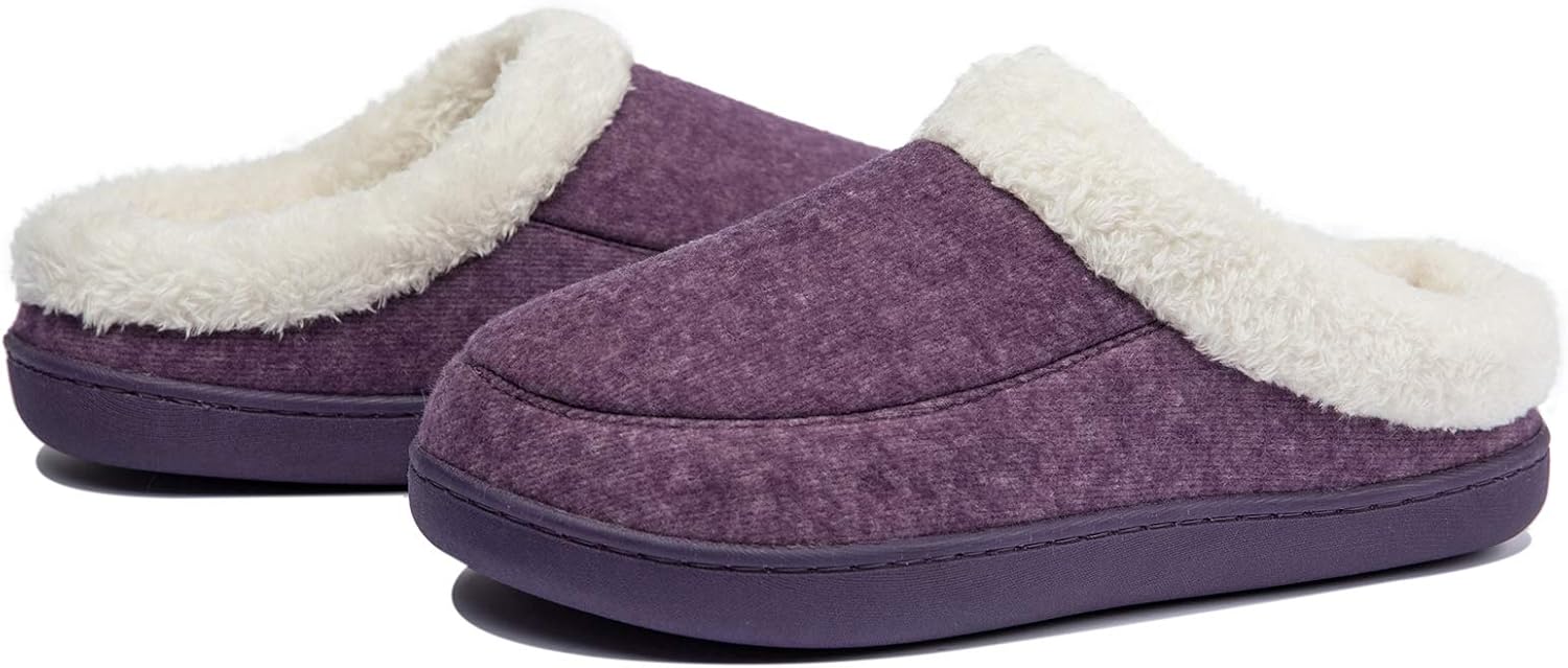 NewDenBer Women's Cozy Memory Foam Slippers Soft Fleece Lined Slip on Indoor Outdoor House Shoes - Image 7