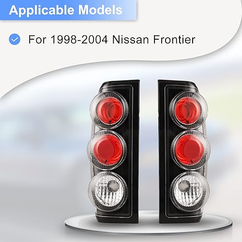 Miniatura 2 de ROXX Luz Trasera de Reemplazo Compatible con Nissan Frontier 1998 1999 2000 2001 2002 2003 2004 Cubierta de Luz Trasera del Lado del Conductor y del