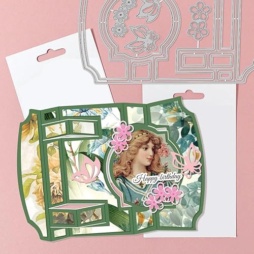 Miniatura 2 de GLOBLELAND Troqueles de metal para tarjetas 3D, troqueles de mariposa, troqueles de corte de metal, troqueles de corte de metal para hacer tarjetas,