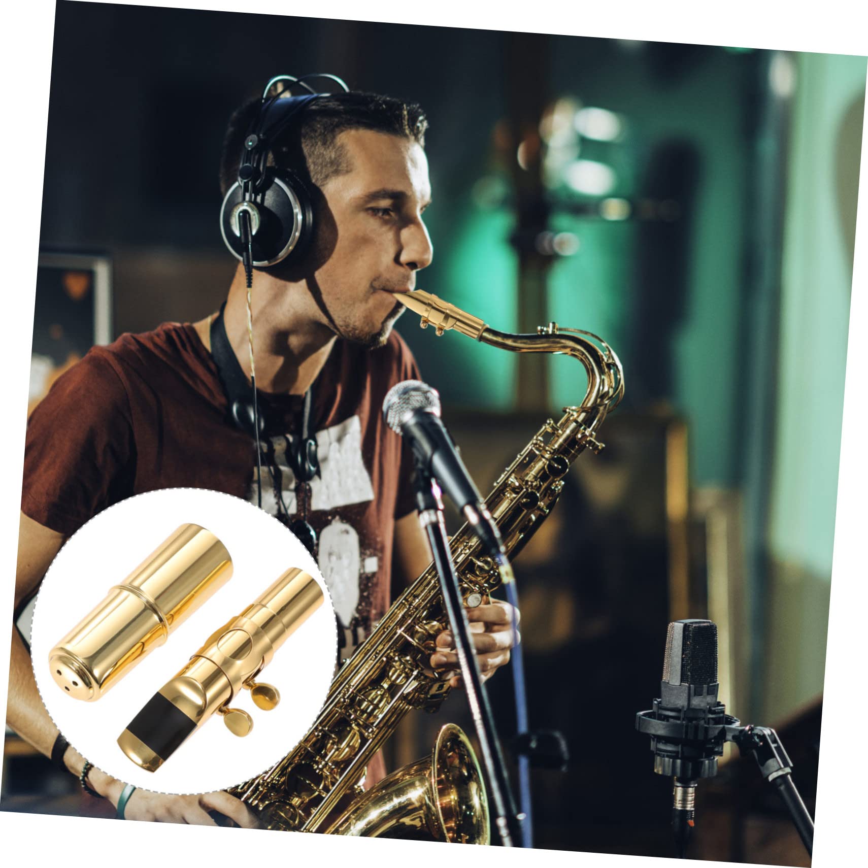 ibasenice Boquilla de Saxofón Metal Reemplazo para Saxofón Alto Mejora Entonación sin Rebabas Obsequio para Profesores y Niños