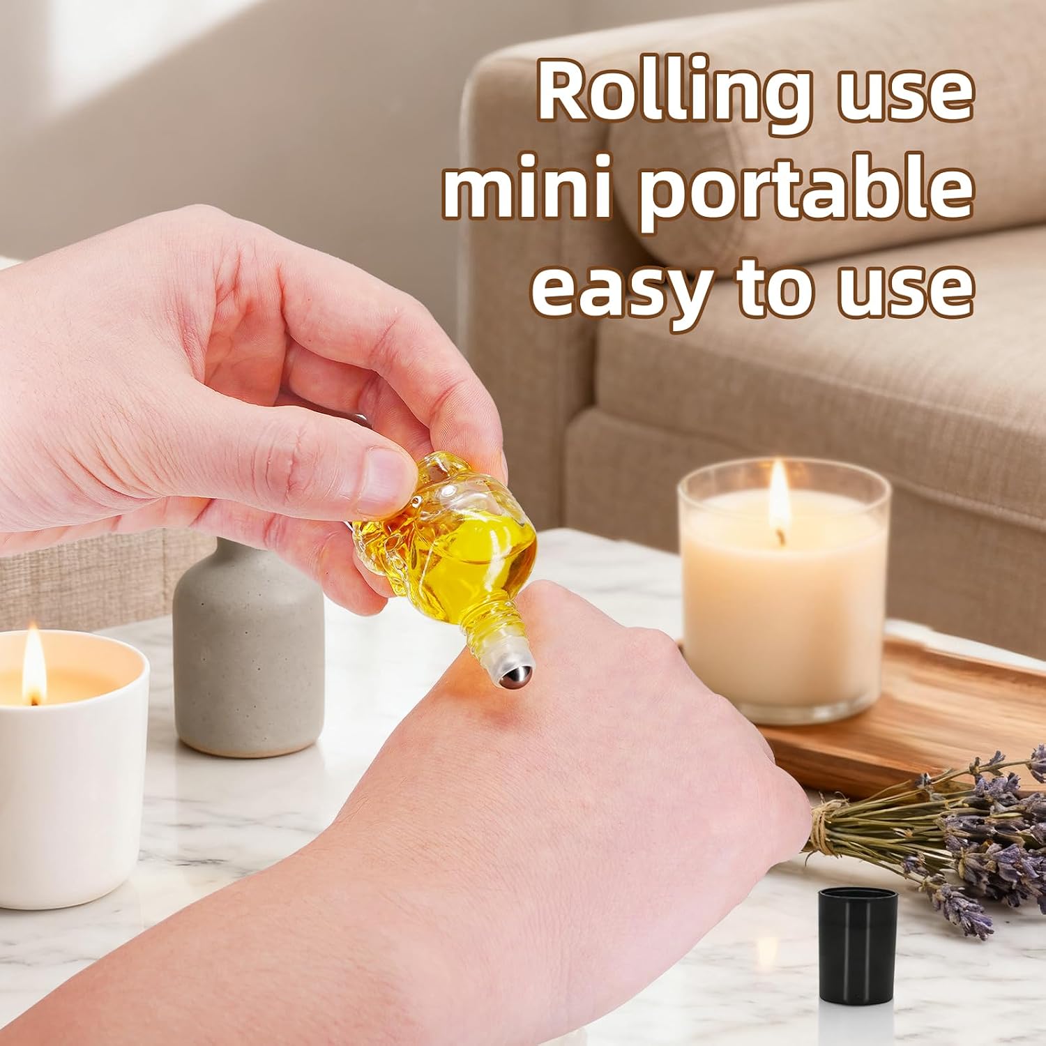 3Pcs 8ML (0.27oz) Skull Glass Roll-On Bottle with Plastic Funnel – Unique Skull-Shaped Refillable Perfume & Essential Oil Roller Bottle, Portable Reusable Glass Container for DIY AromatherapyClear (3)
