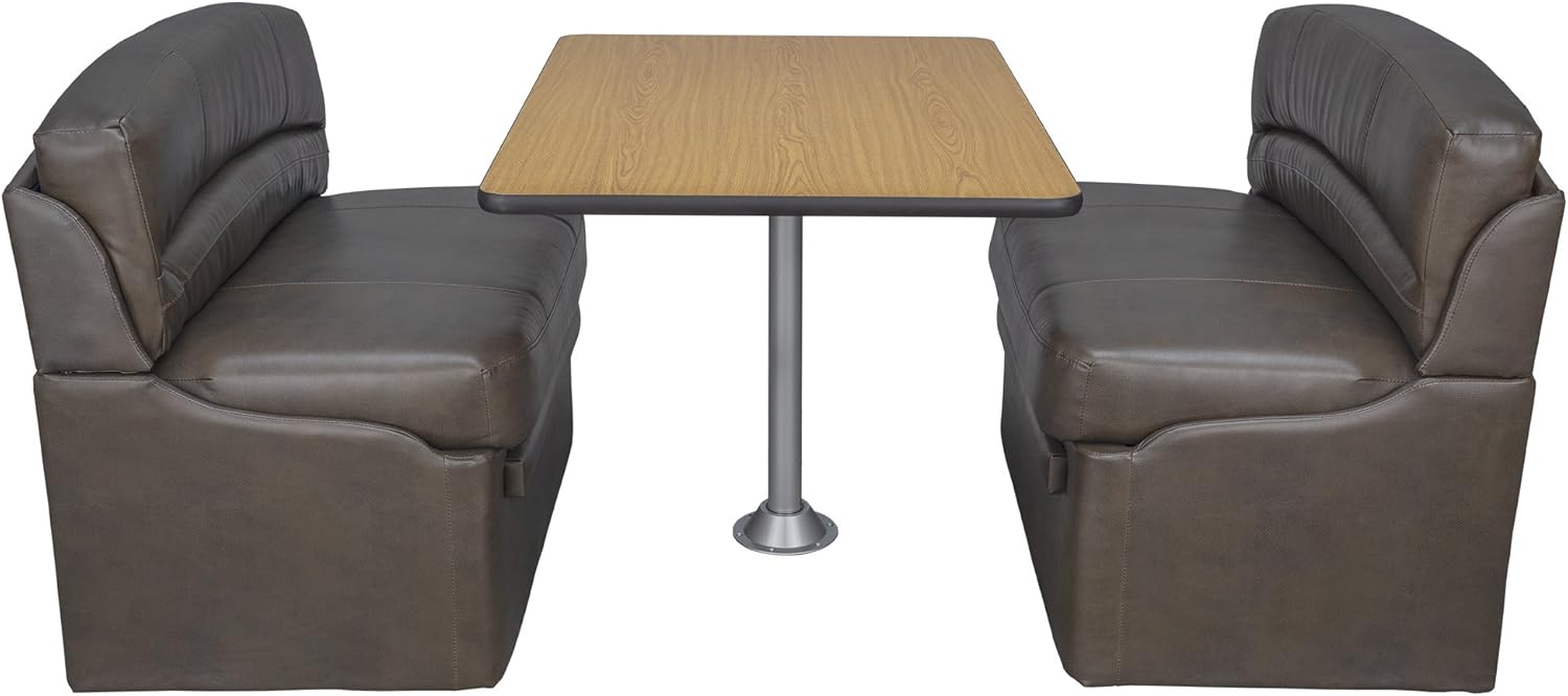 RecPro Charles 38" RV Dinette Booth with Storage | Converts to Bed | RV Dining Room (Chestnut, 2)