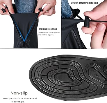 Waterproof Boot Covers, Reusable Rain Shoe Covers Non-Slip Waterproof Shoes Boots for Outdoor Cycling Camping Fishing Travel