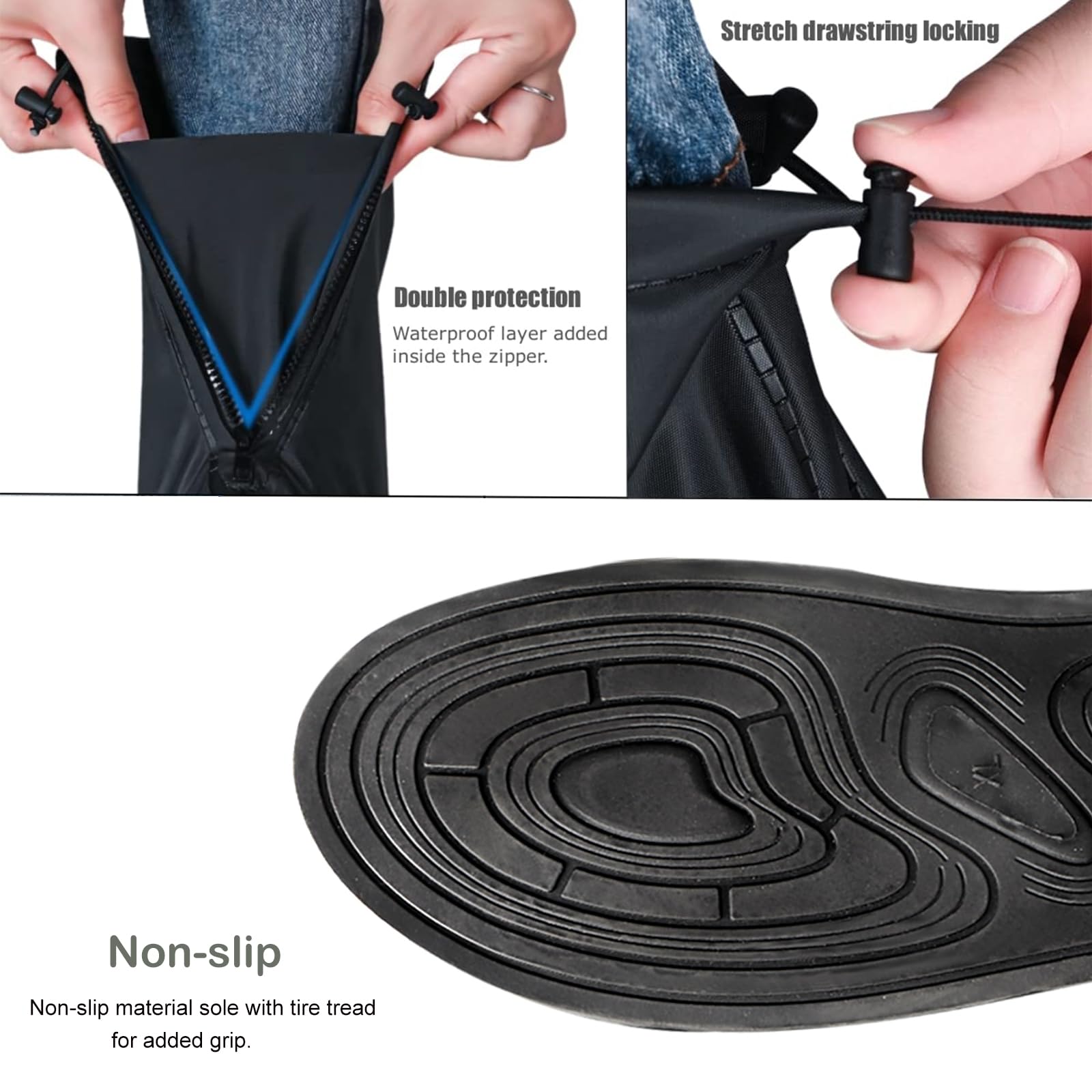 Fundas impermeables para zapatos, reutilizables, antideslizantes, para ciclismo, camping, pesca, viajes