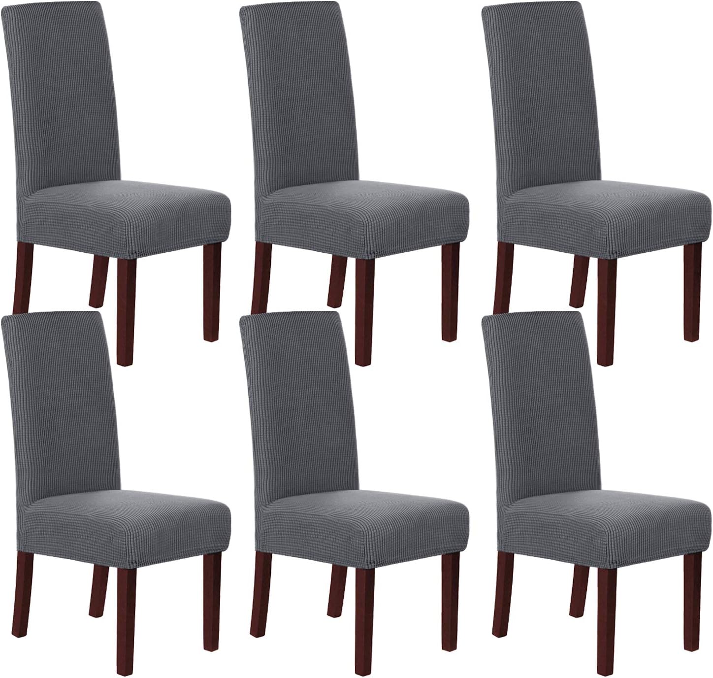 H.VERSAILTEX Stretch Dining Chair Covers Set of 6 Chair