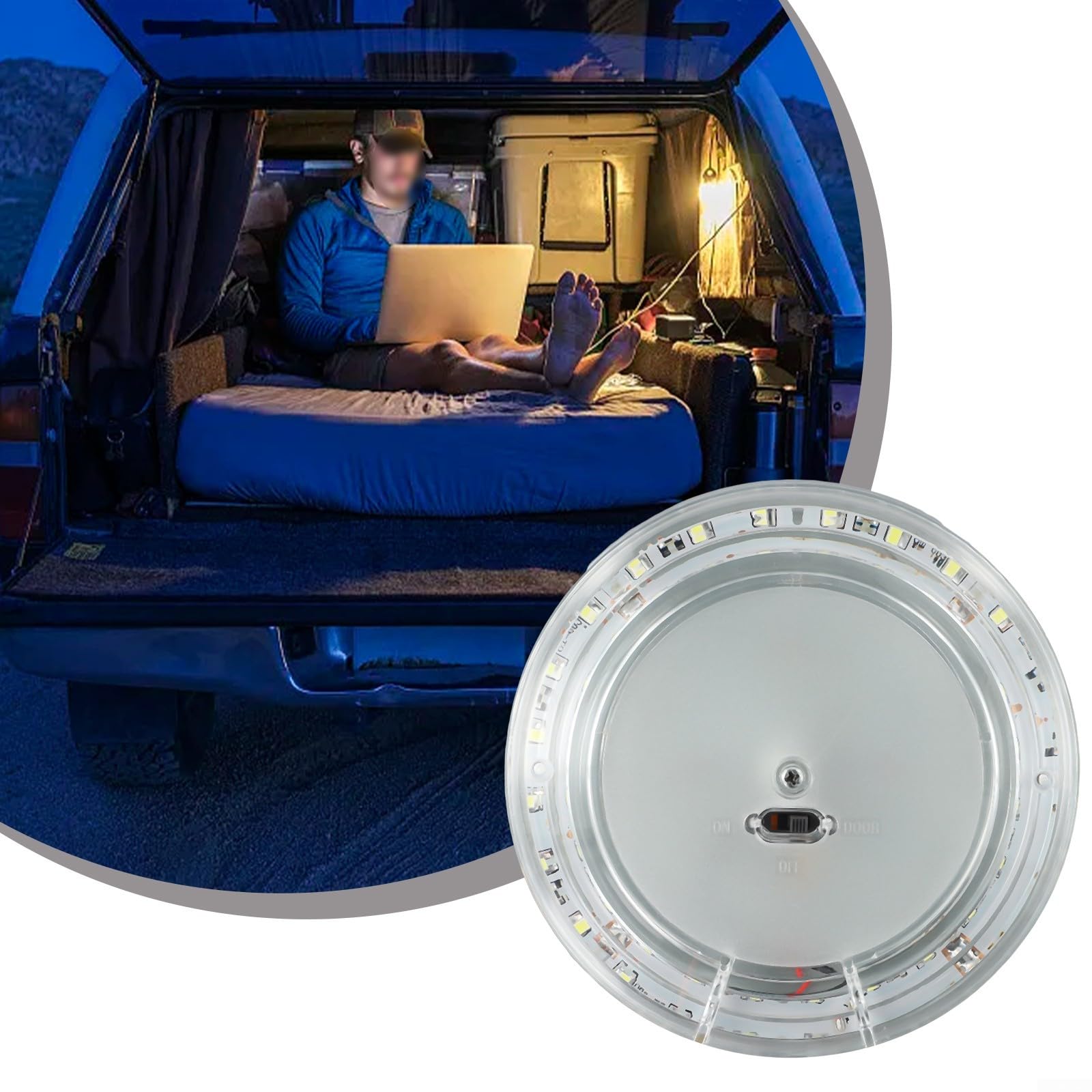Solution d'éclairage dôme LED 12 V pour camping-car et camping-car Design fin