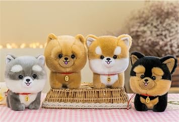 Dog Plush Stuffed Animal,Simulated Plush Toy,Cuddly Plush Pillow Animal,Gifts for boy Girl (Brown, 9.8 in)