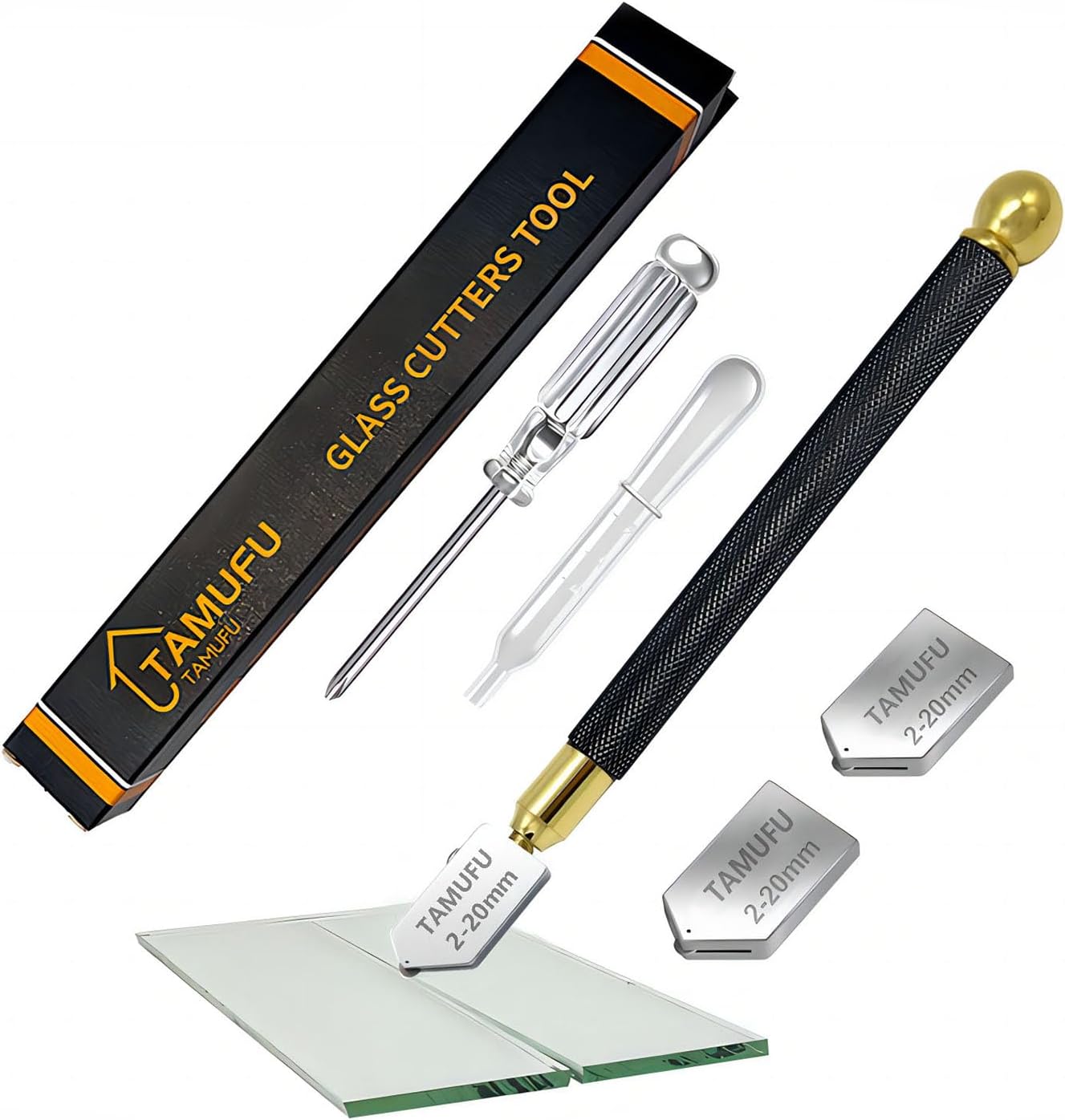 Amazon.com: Glass Cutter Tool Mirror Cutting Tool with 2-6 mm, 5-12 mm ...