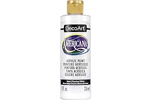 DecoArt Americana Acrylic Paint 8oz, Snow, Titanium White