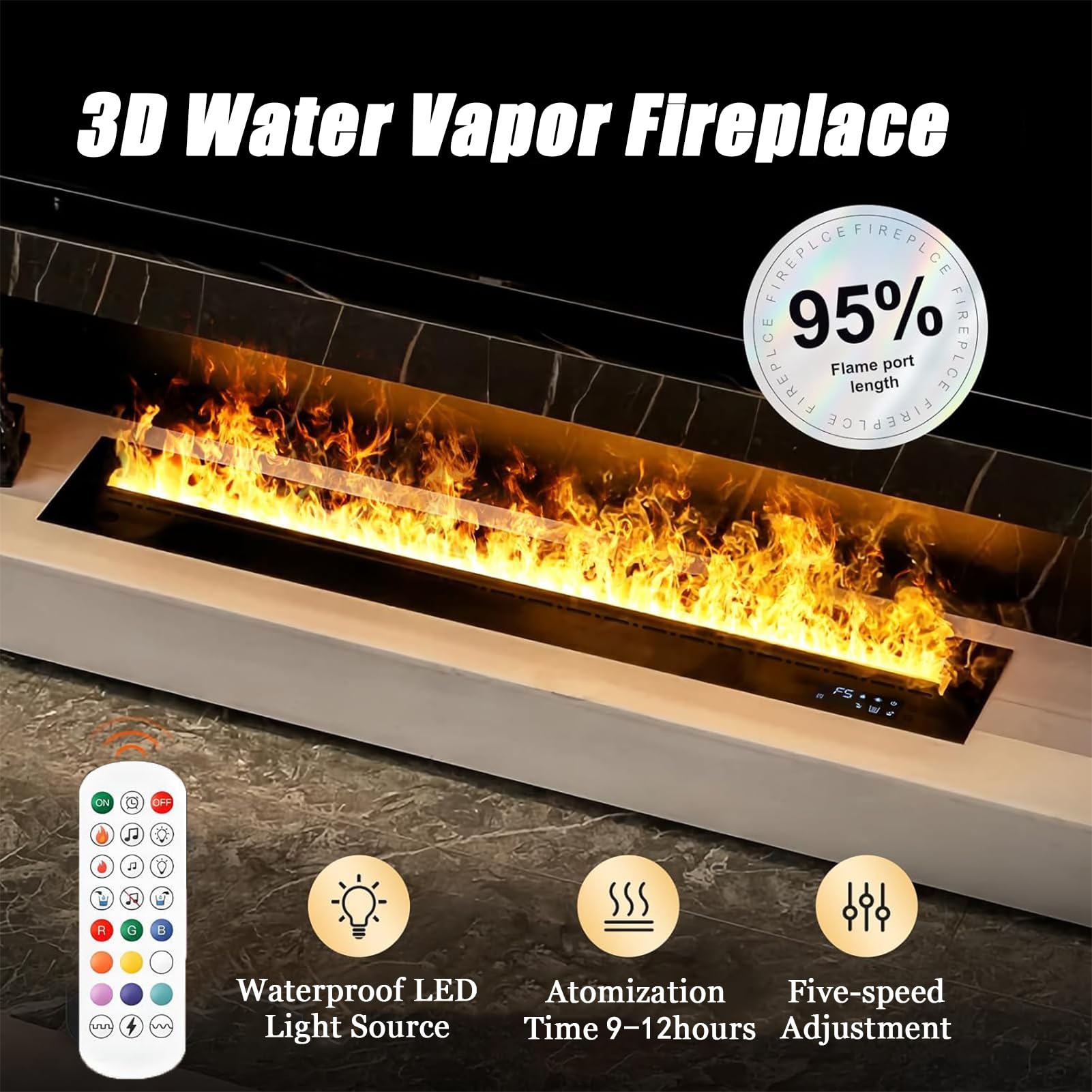 Chimenea De Vapor De Agua, Fuego Eléctrico Inteligente De Control Remoto, Chimenea Eléctrica