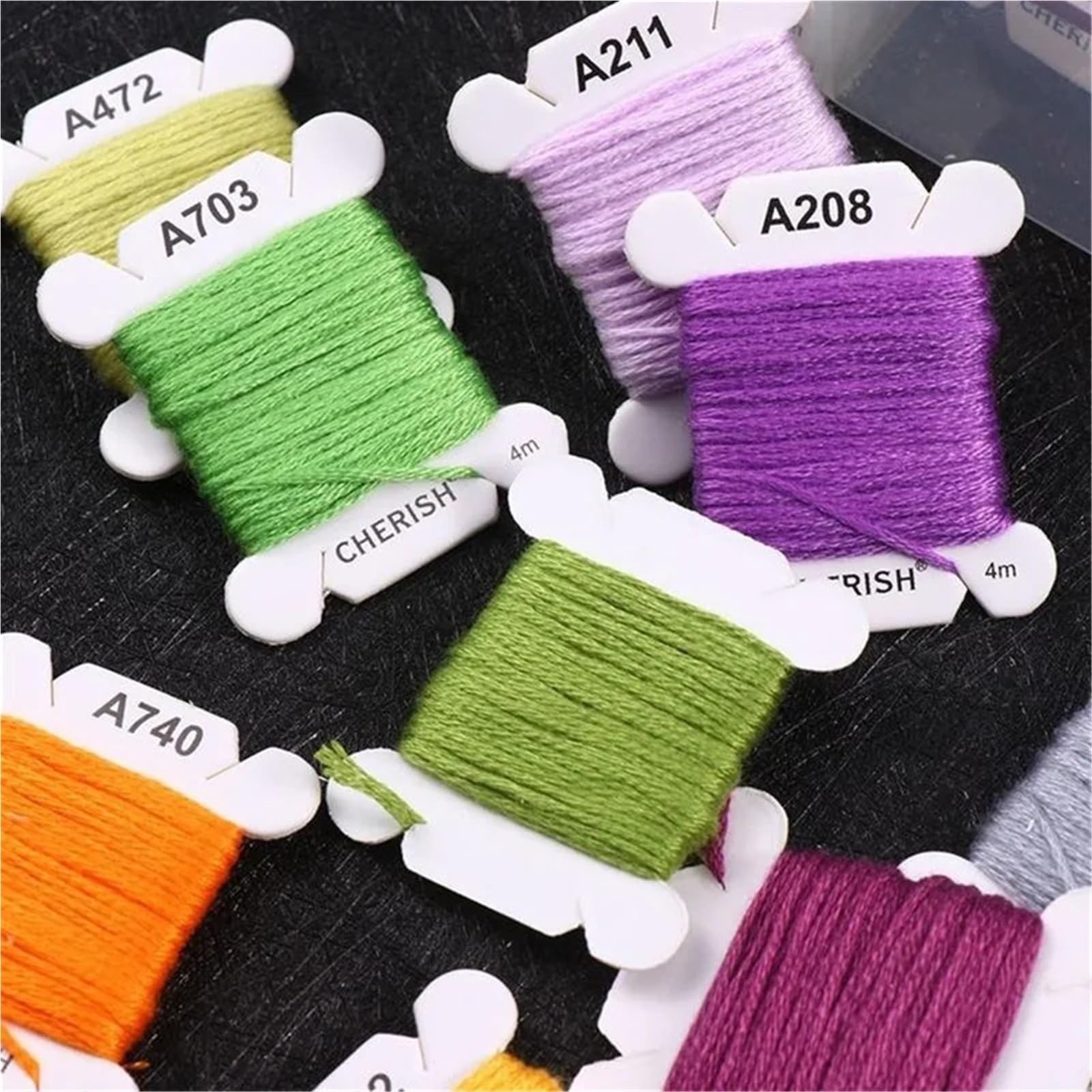 Set di fili da ricamo con filo interdentale, 150 fili colorati con scatola trasparente a 3 livelli, strumenti per punto croce (150 colori con scatola)
