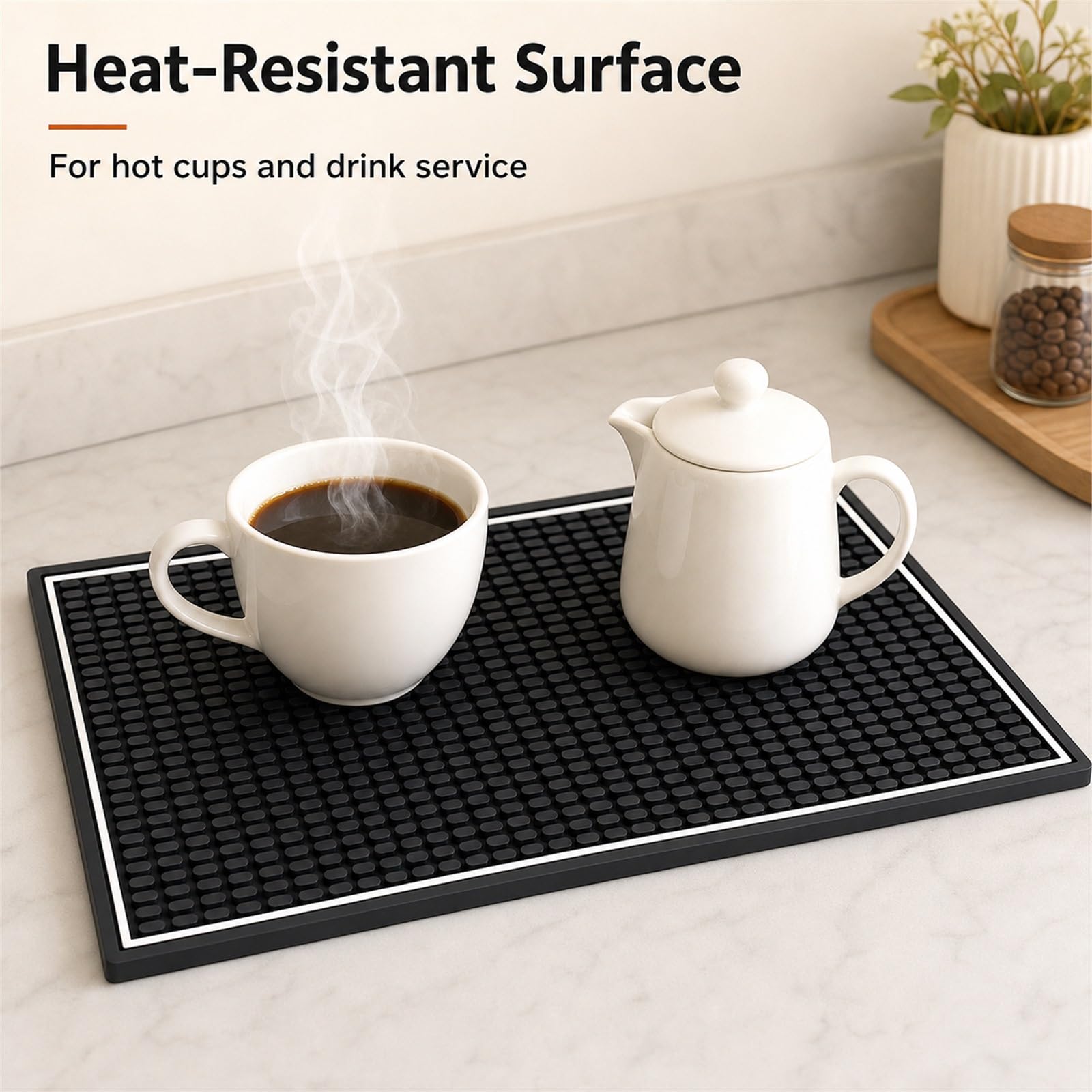 Alfombrilla de Servicio para Bar,Alfombrilla escurridora para vajilla,Alfombrilla de Bar Resistente al Caliente,Alfombra de Goma Impermeable,para cafeterías,cocinas,restaurantes