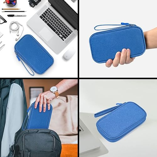 Miniatura 50 de Bolsa organizadora de accesorios electrónicos, organizador universal de viaje para cable, cargador, teléfono, tarjeta SD, bolsa de gadgets para