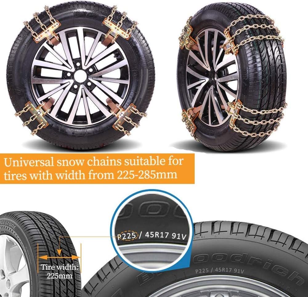 OTUAYAUTO Snow Tire Chains, Snow Chain for SUV, Cars, Sedan