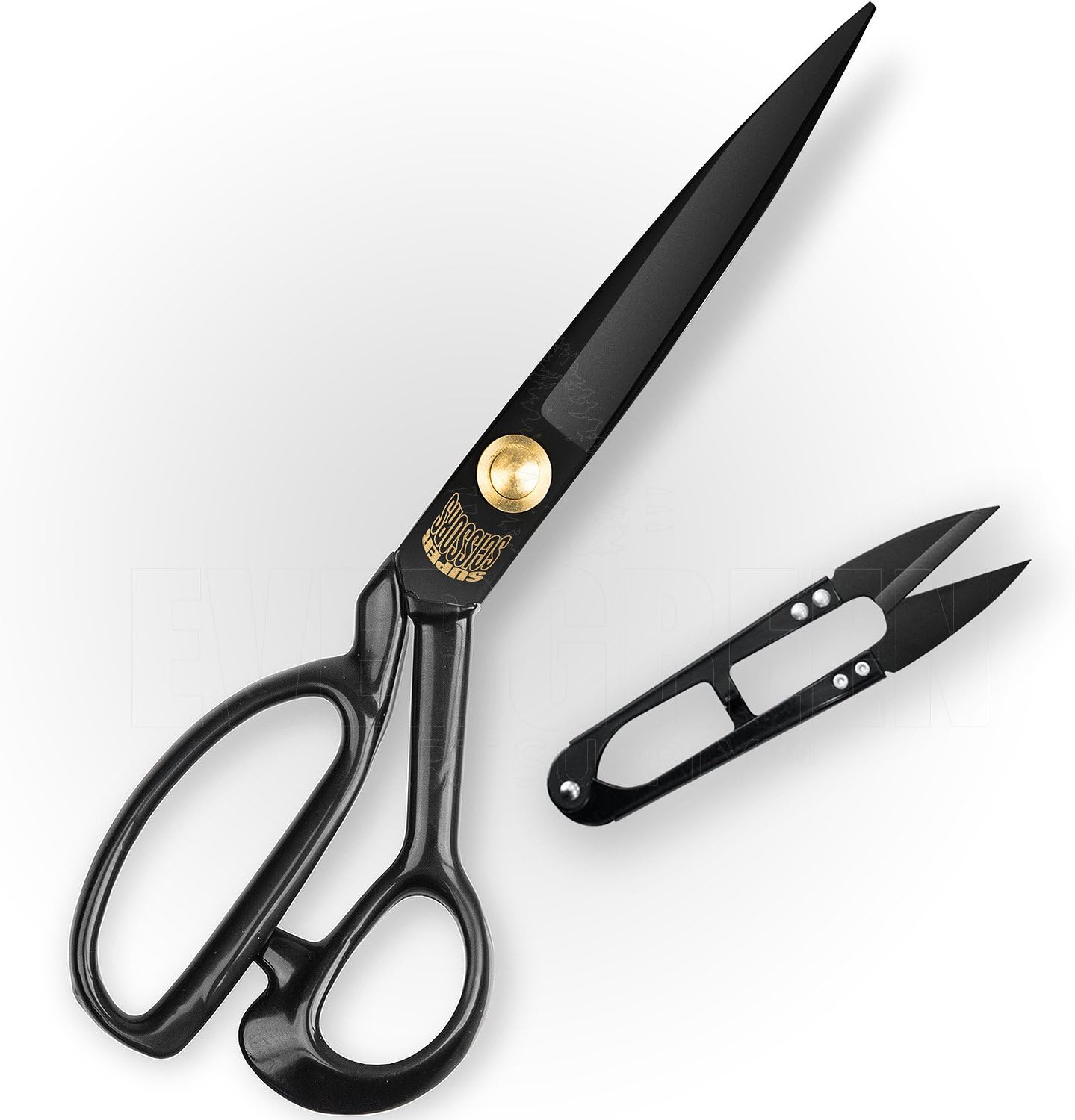 Super Scissors - Stronger Than Stainless Steel - Heavy Duty Scissors, Industrial High Carbon Steel - 9 Inch w/Comfort Grip - Perfect for The Artist, Student, Home or Office - Special Edition, Black
