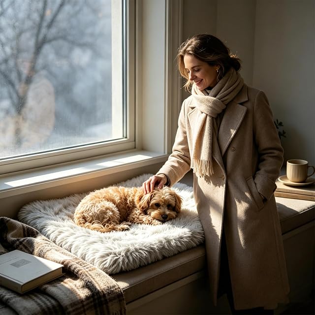 Foto 2 de 7 de PETCUTE Cama Ortopédica para Perros y Gatos, Extra Grande para Razas Grandes, Medianas y Pequeñas, Lavable