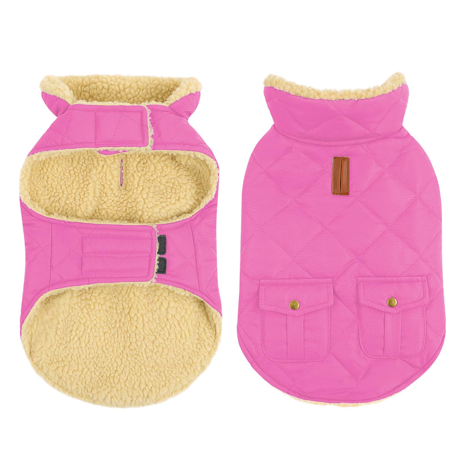 Waterproof Small Dog Winter Coat Cold Weather Warm Fleece Jacket