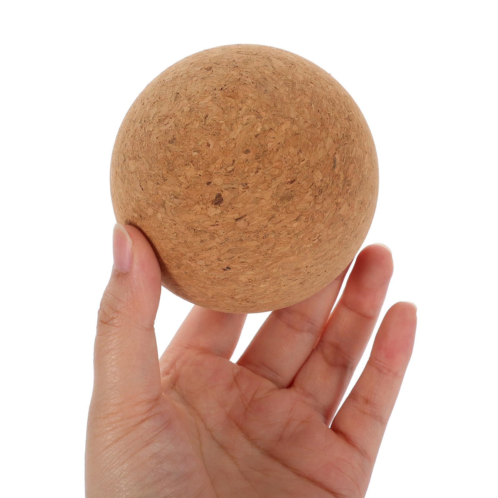 NOLITOY Bola de Masaje de Corcho 2 Piezas 100mm Alta Densidad Bola Rodante Liberación para Cuello Espalda Pies Relax Muscular Fitness Pilates Bienestar