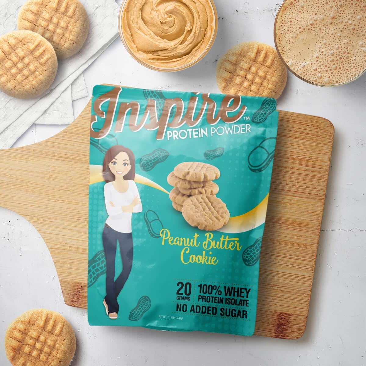 Bariatric Eating Inspire Peanut Butter Cookie 20g Whey Protein Isolate Powder (20 Servings)