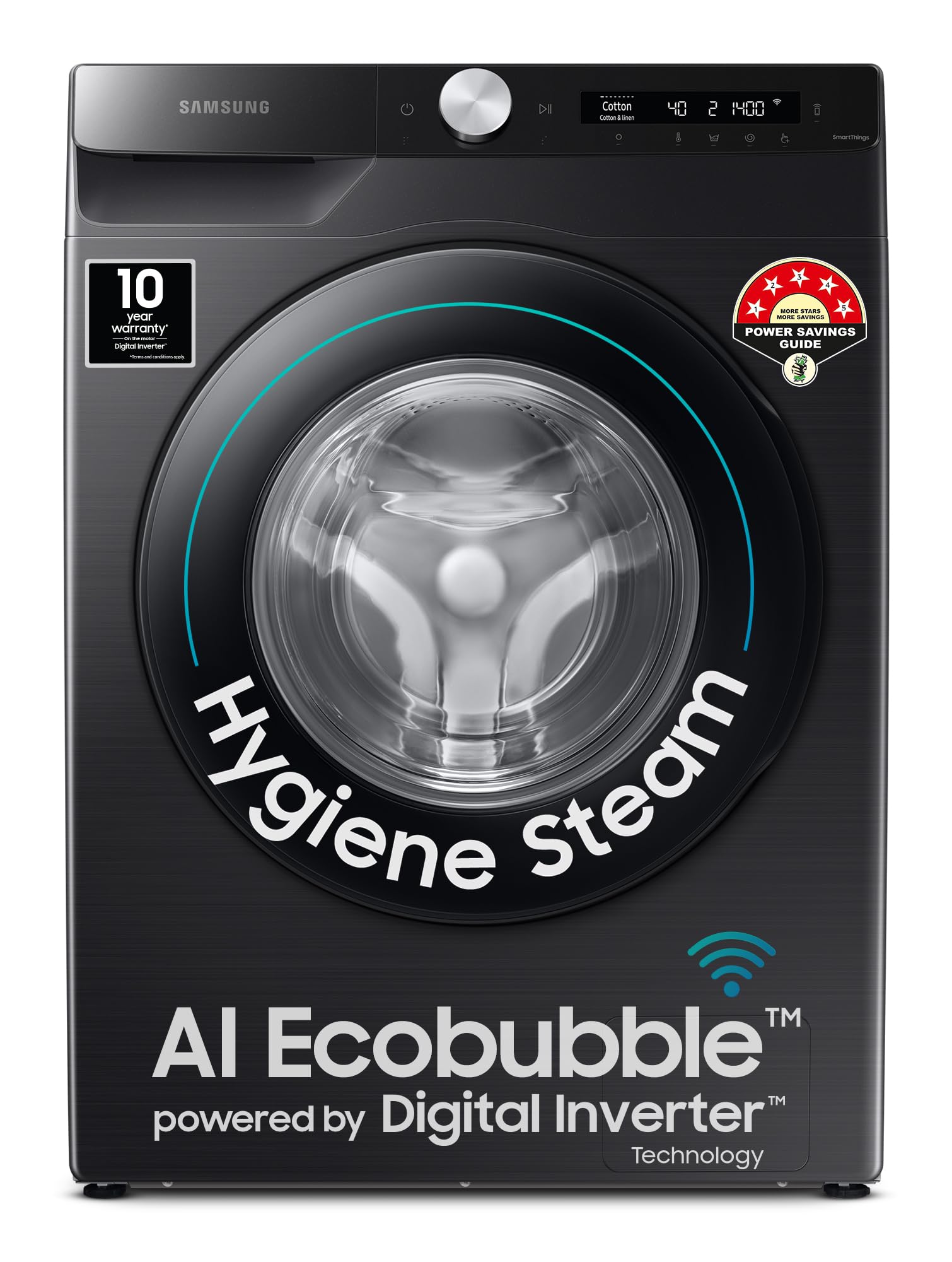 Samsung 8 Kg 5 Star AI Control & Wi-Fi, Fully-Automatic Front Loading 