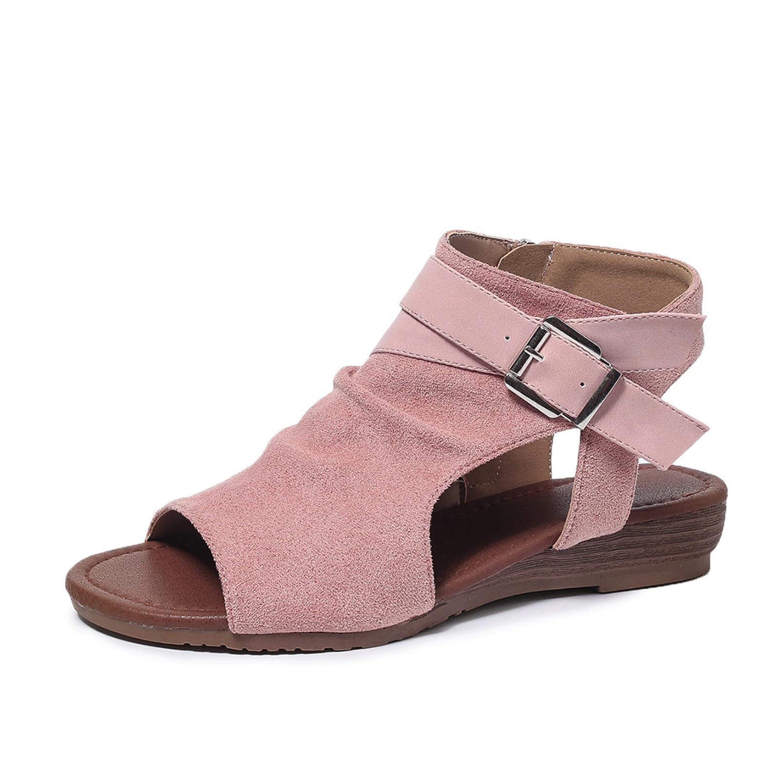 Sandalias Mujer Sandalia Verano Tacón Cuña Sandalias Casuales Zapatos Planos Puntera Abierta Sandalia Ortopédicas Ajustables Senderismo Exteriores, Vacaciones, Ocio Y Uso Diario