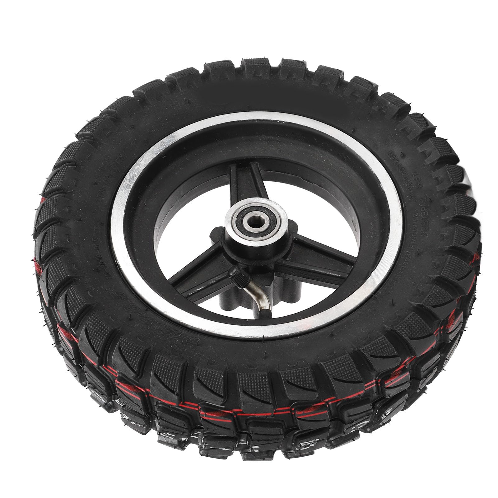 6.5 Zoll Reifen mit Felge für -Motorrad Elektrisches Fahrzeug verbesserte Traktion stabile Leistung 90/65-6.5 Gummi-Metall-Rad Offroad-Ersatzreifen