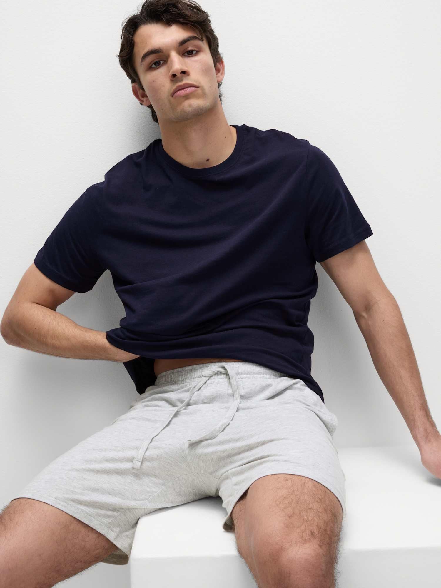 Marks & Spencer Conjunto de Pijama con Alto Contenido en Algodón para Hombre, Ajuste Normal, Cintura con Cordón, con Bolsillos