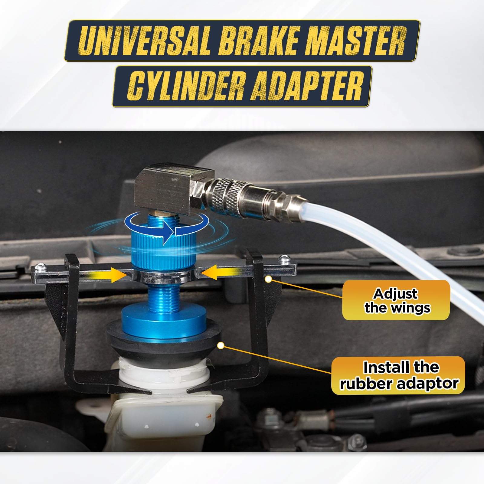 Spurgo freni 3L Dispositivo per la sostituzione del liquido freni Set di spurgo freni per auto con contenitore di aspirazione da 1 litro 4 adattatori e adattatore universale per spurgo freni