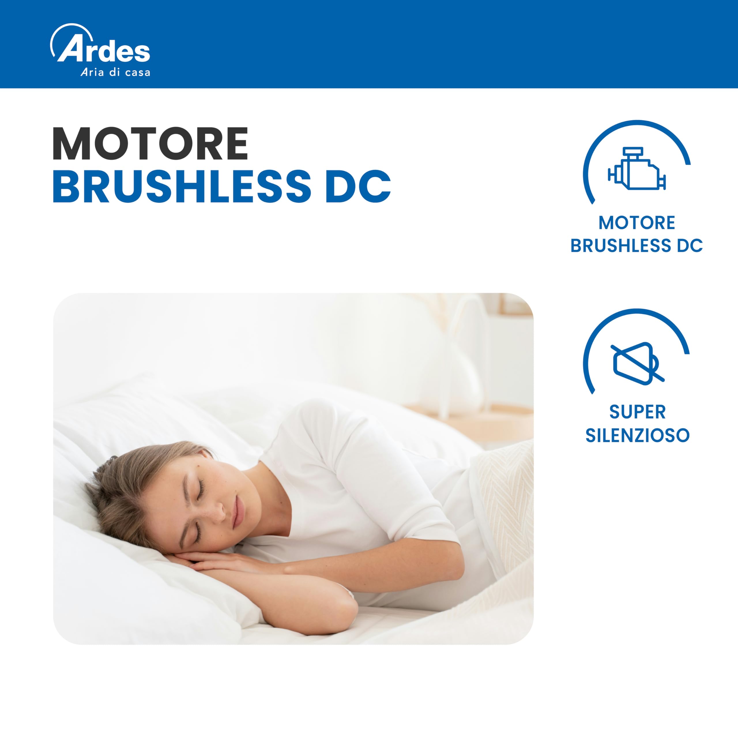 ARDES AIRGLOW EVO AR5PL92 Ventilatore da soffitto Ø92 cm con motore DC 59 W, pale retrattili e luce LED 2200 lm regolabile 3000–6000 K per uso domestico